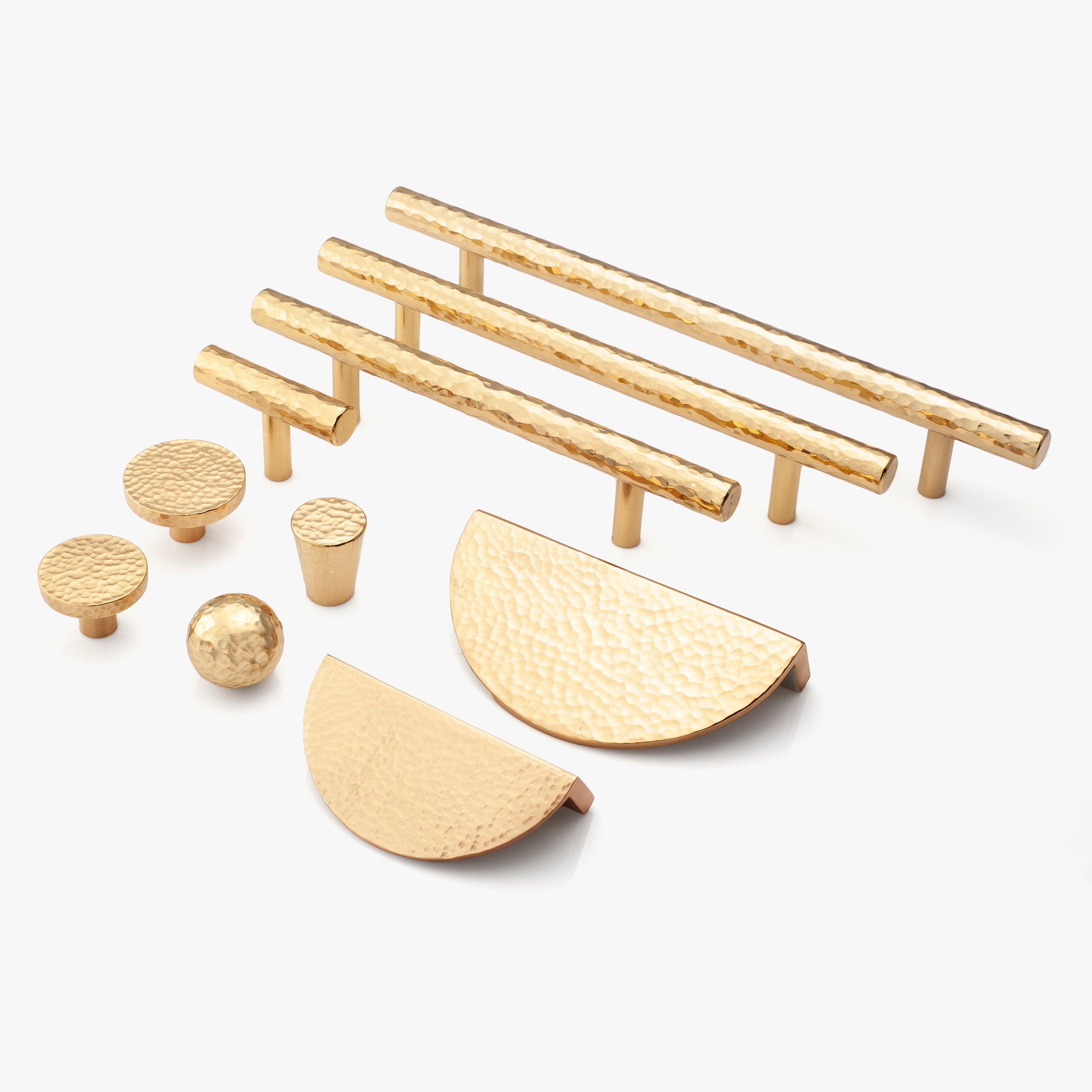 Solid Brass Hammered Collection