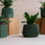 Oslo Origami Kobe Stockholm Green - Set of 4 planters