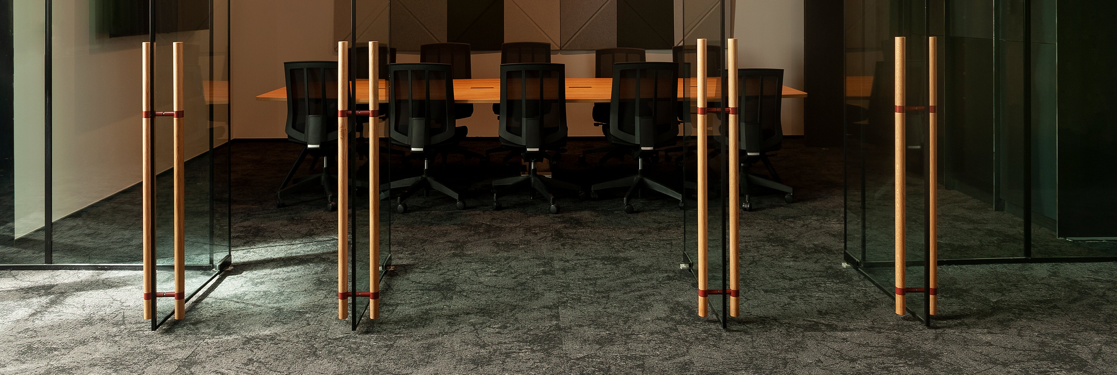 Custom Oak Boardroom Handles