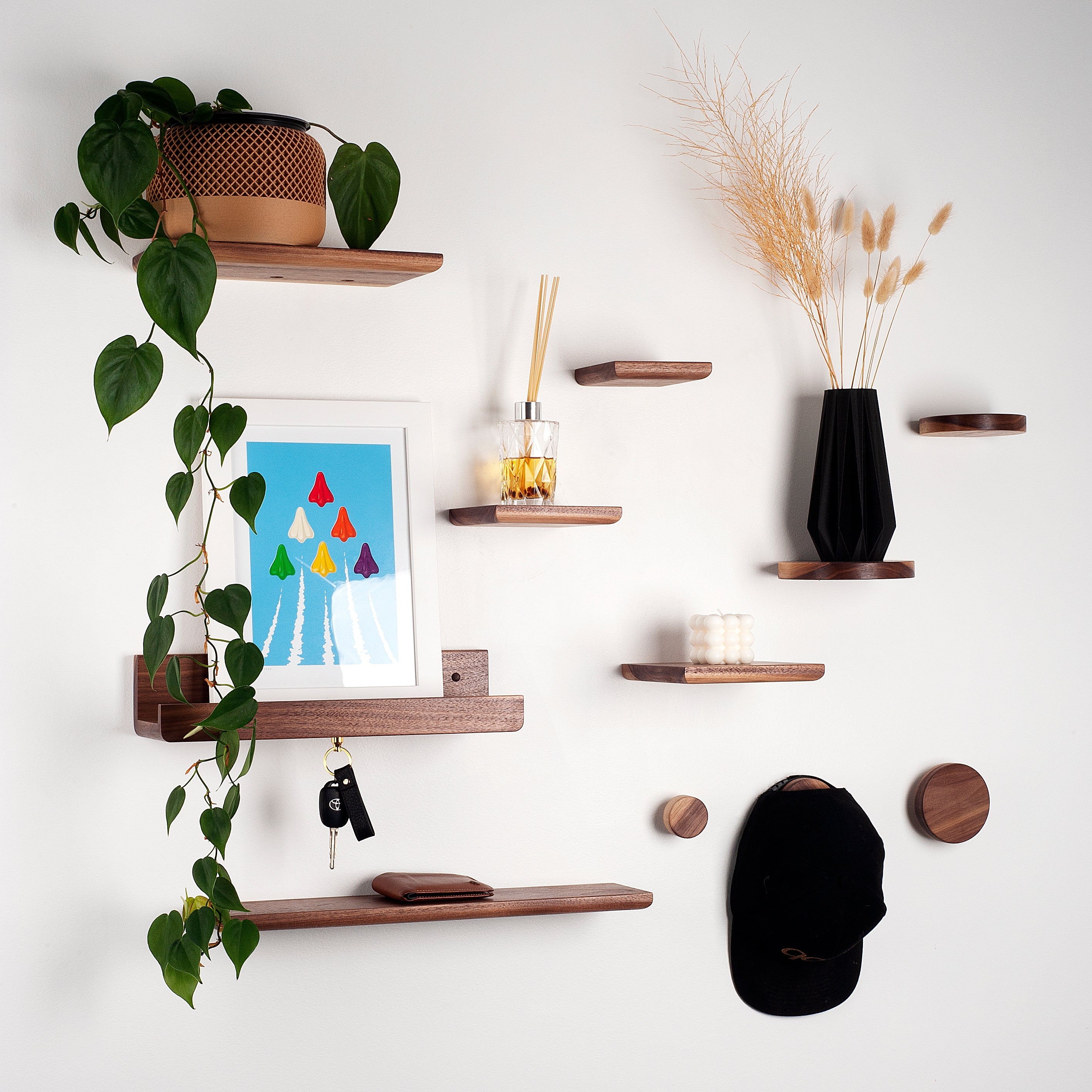 Floating Timber Shelves