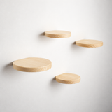 Attono Round Pine Floating Shelf
