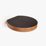 Attono Round Black Ply Floating Shelf