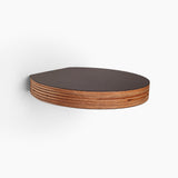 Attono Round Black Ply Floating Shelf