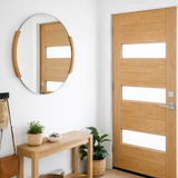 Luma Round Timber Framed Mirror