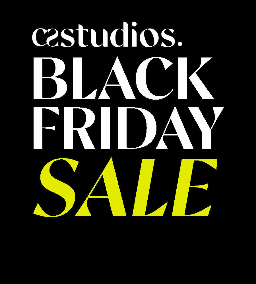 Black Friday sale advertisement with text on a black background