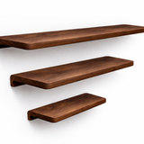 Crest Black Walnut Floating Shelf
