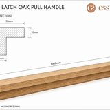 Chunky Latch Oak Pull Handle