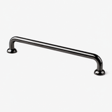 Curve Ball cabinet handle in polished black nickel by CS Studios