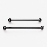 Curve Ball cabinet handle in polished black nickel by CS Studios