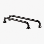 Curve Ball cabinet handle in polished black nickel by CS Studios