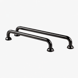 Curve Ball cabinet handle in polished black nickel by CS Studios