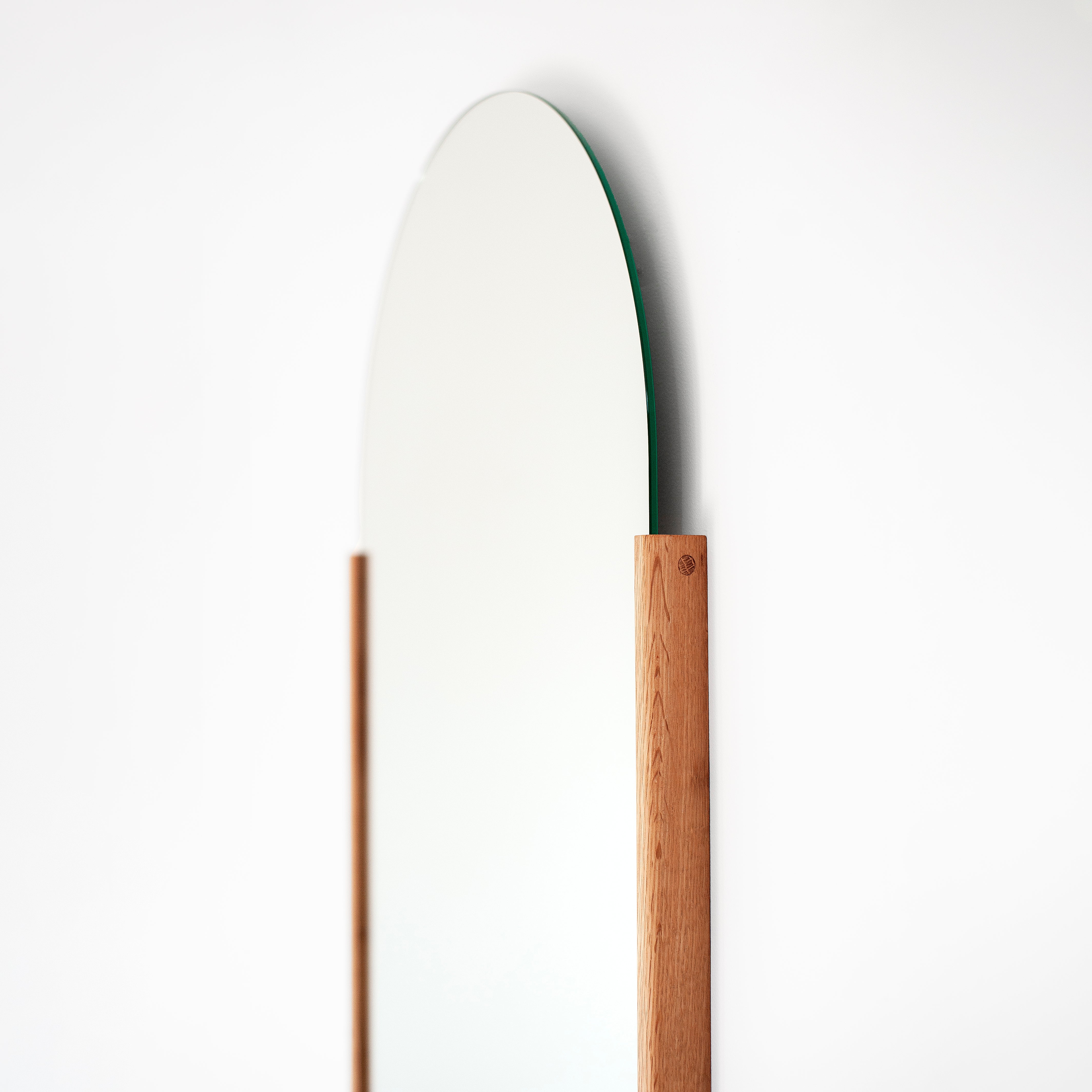 Kara Full Length Oval Timber Framed Mirror