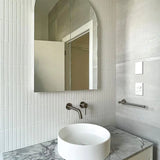 Little Luna Arch Bathroom Cabinet Mirror - Recessed