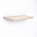 American Oak Shelf with White wash on white background