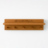 Welcome Wall Mounted Shelf & Coat Hook - Personalised