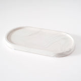 White Marbled Home Decor Dish