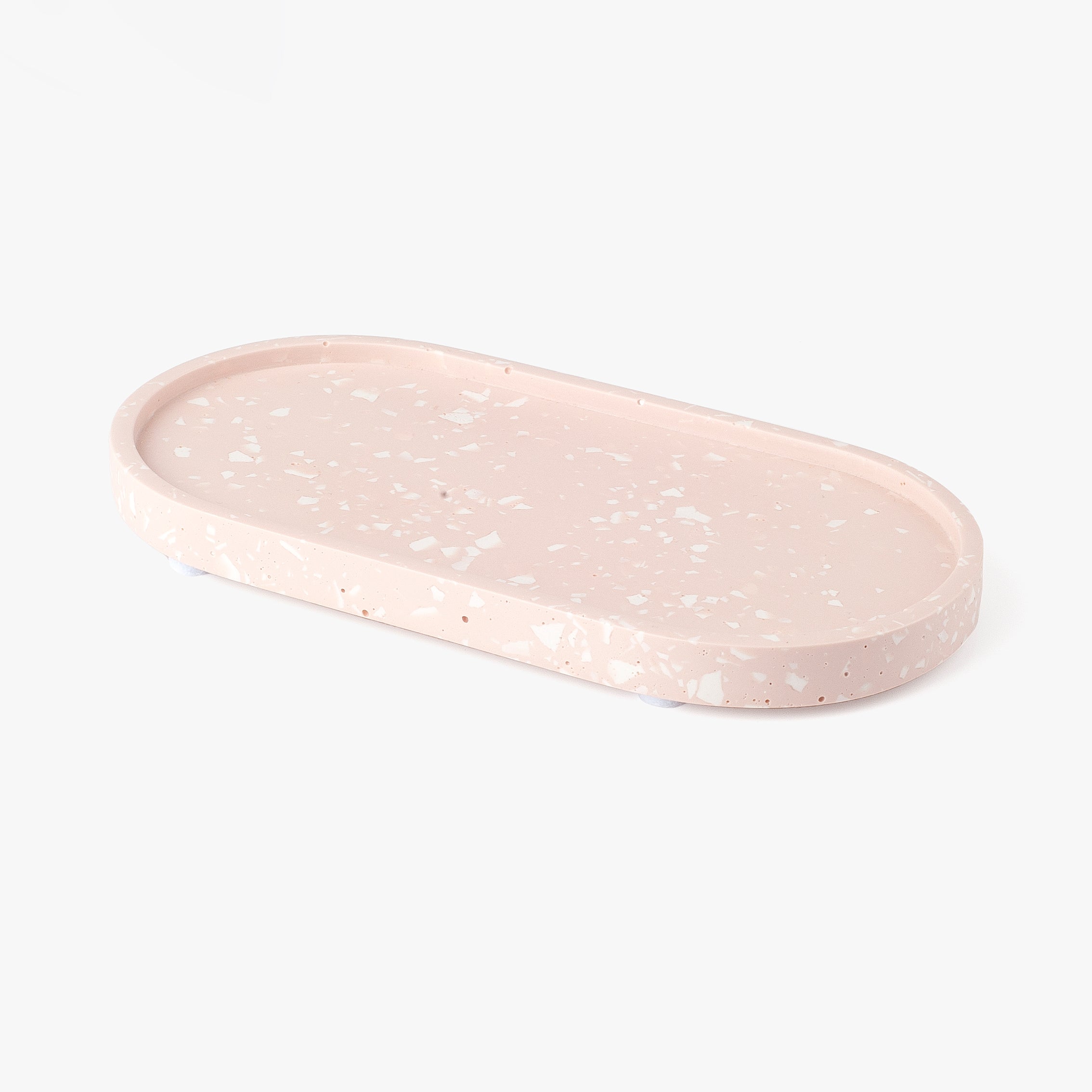 Pink & White Terrazzo Candle Tray