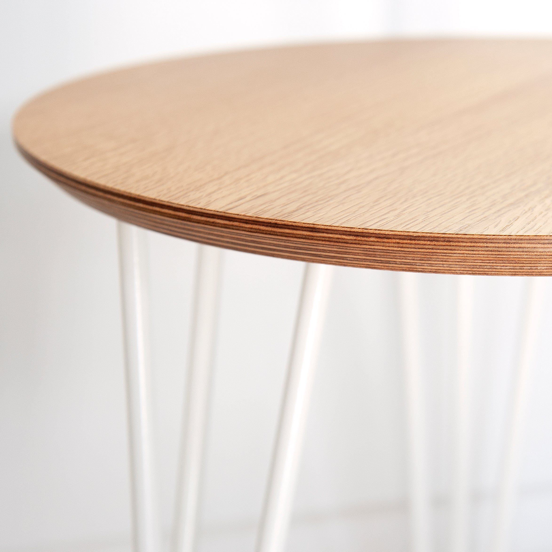 Round Chicane Side Table with Hairpin Legs – C S Studios